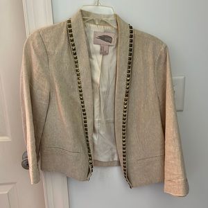 Forever 21 Tan Blazer with Stud Accents